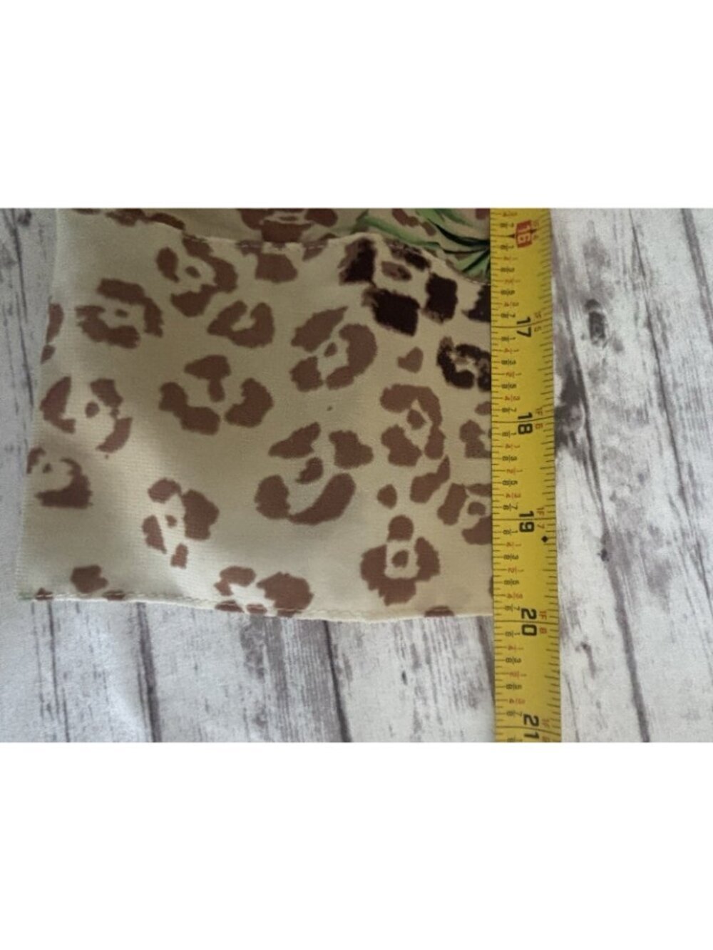 Laura Scott Woman Animal Print and Floral Blouse Top Cami Sheer Brown Pink 12‎ - Picture 12 of 12